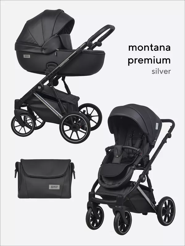 Коляска 2 в 1 Riko Basic Montana Premium Silver 22