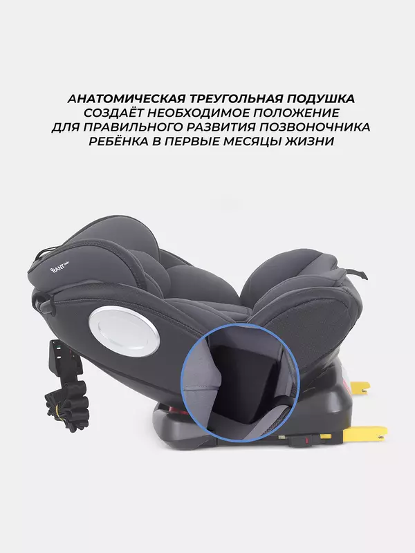 Автокресло Rant Basic Twist Pro Isofix 0/1/2/3 (0-36 кг) Grey